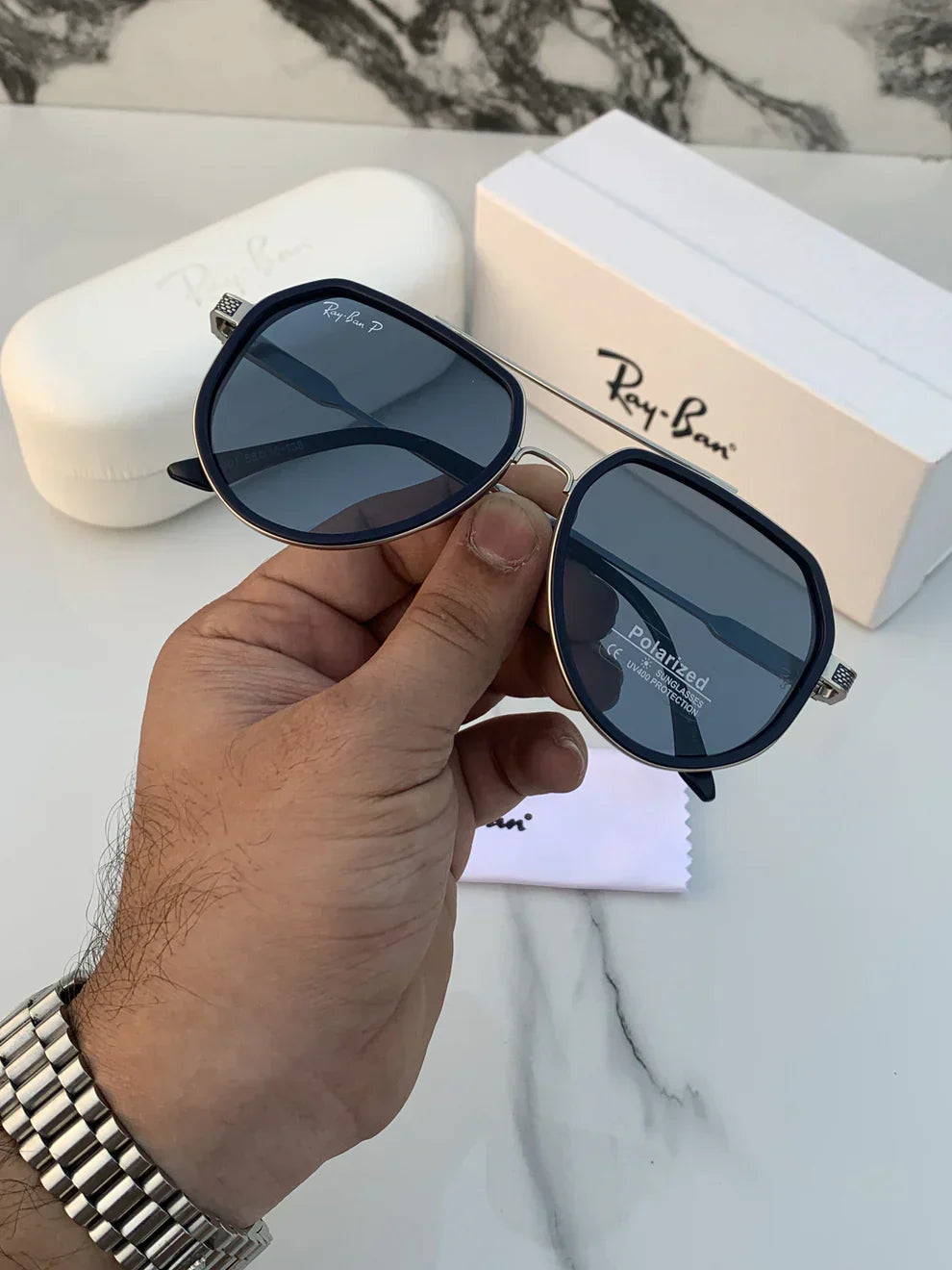 RB 301 silver blue Sunglasses