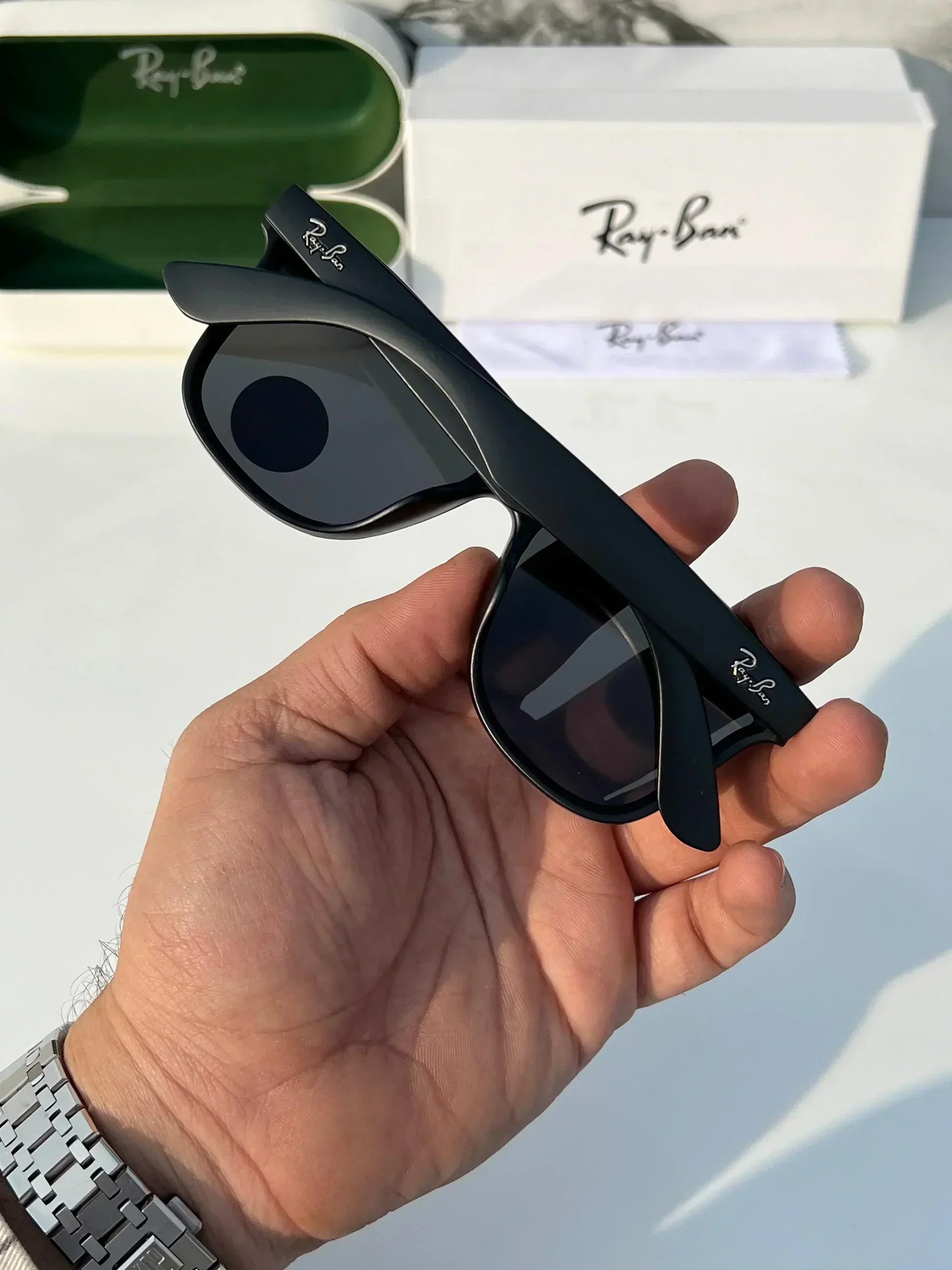 RB Stylish Branded Stop Ray With 100% UV Ban Square 650 Fancy Men & Women Sunglass