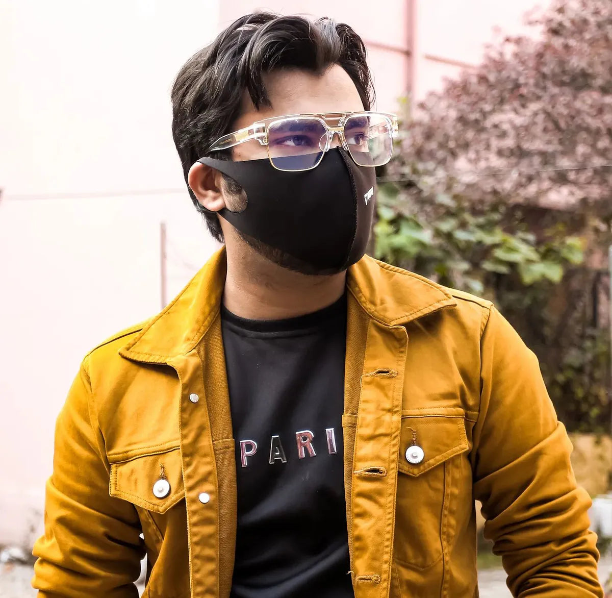 Classic Style Color Block UV400 Protection Resin Square Half Frame Men's Sunglasses